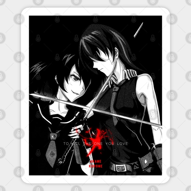 Akame Kurome Sticker by stingi